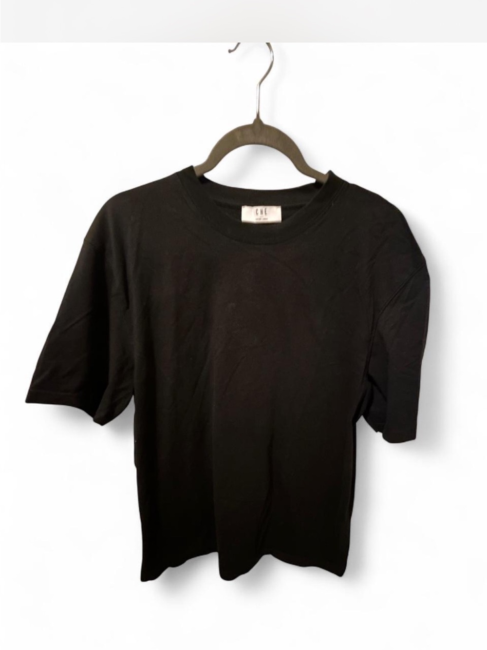 Ché Studios lightweight Tencel Black Crewneck Short-Sleeve Men’s Shirt